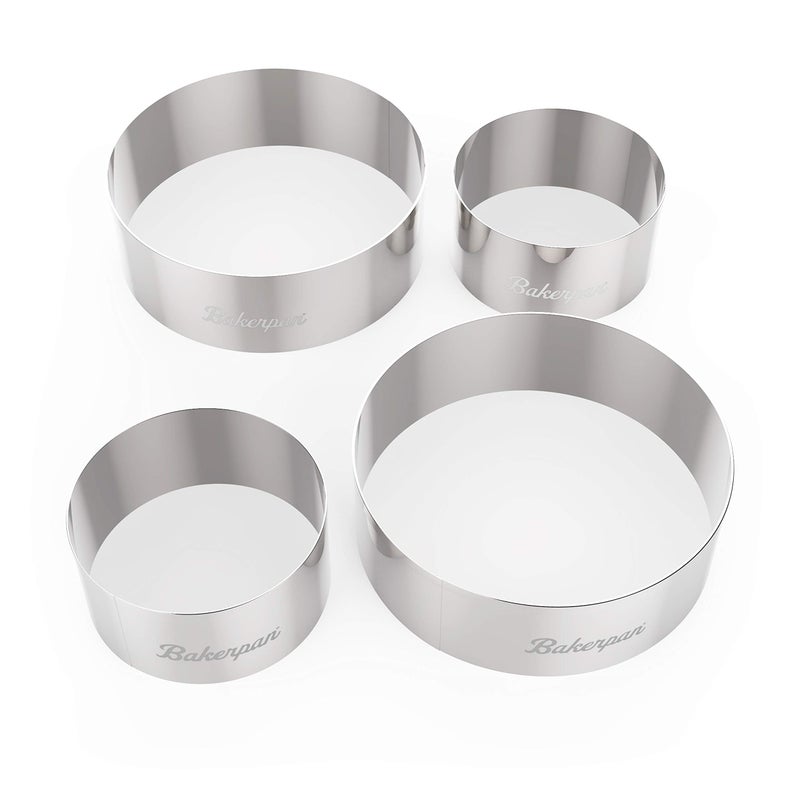 Bakerpan Stainless Steel Round Cookie Cutter Set, Circle Cookie Cutters, Biscuit Cutters (2 Inch & 3 Inch) - Image 3